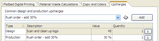 Upcharges Tab On Plugin Screen