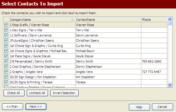 Import Contacts From QuickBooks